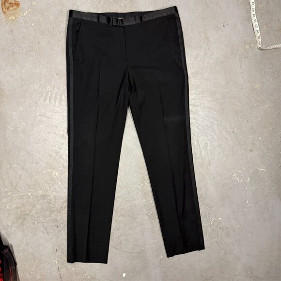 Hugo Boss Tuxedo "The Stars/Glamour" Black Satin Lapel Wool 2pc 42L 38x34 - Picture 10 of 13